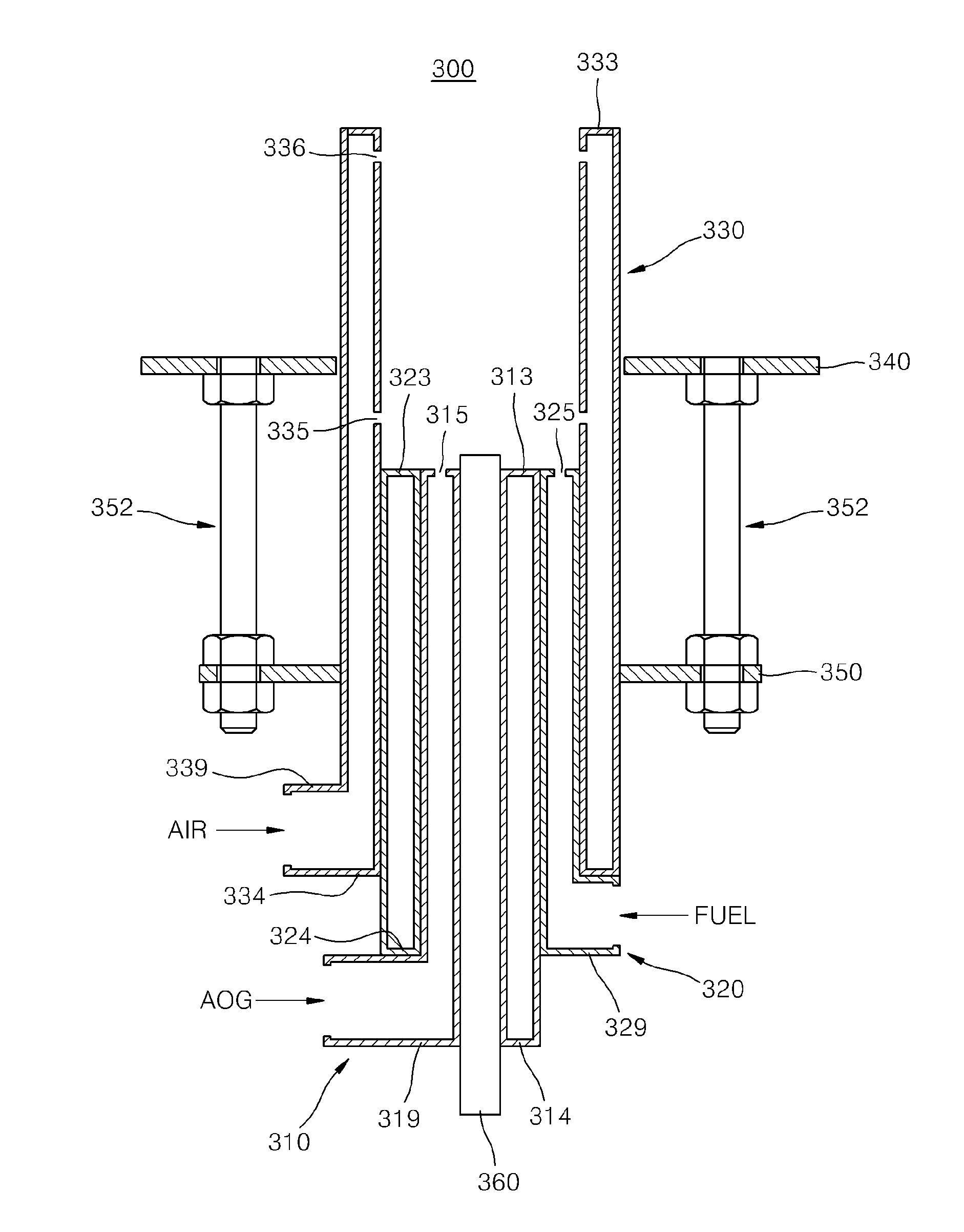 Fuel reformer burner of fuel cell system