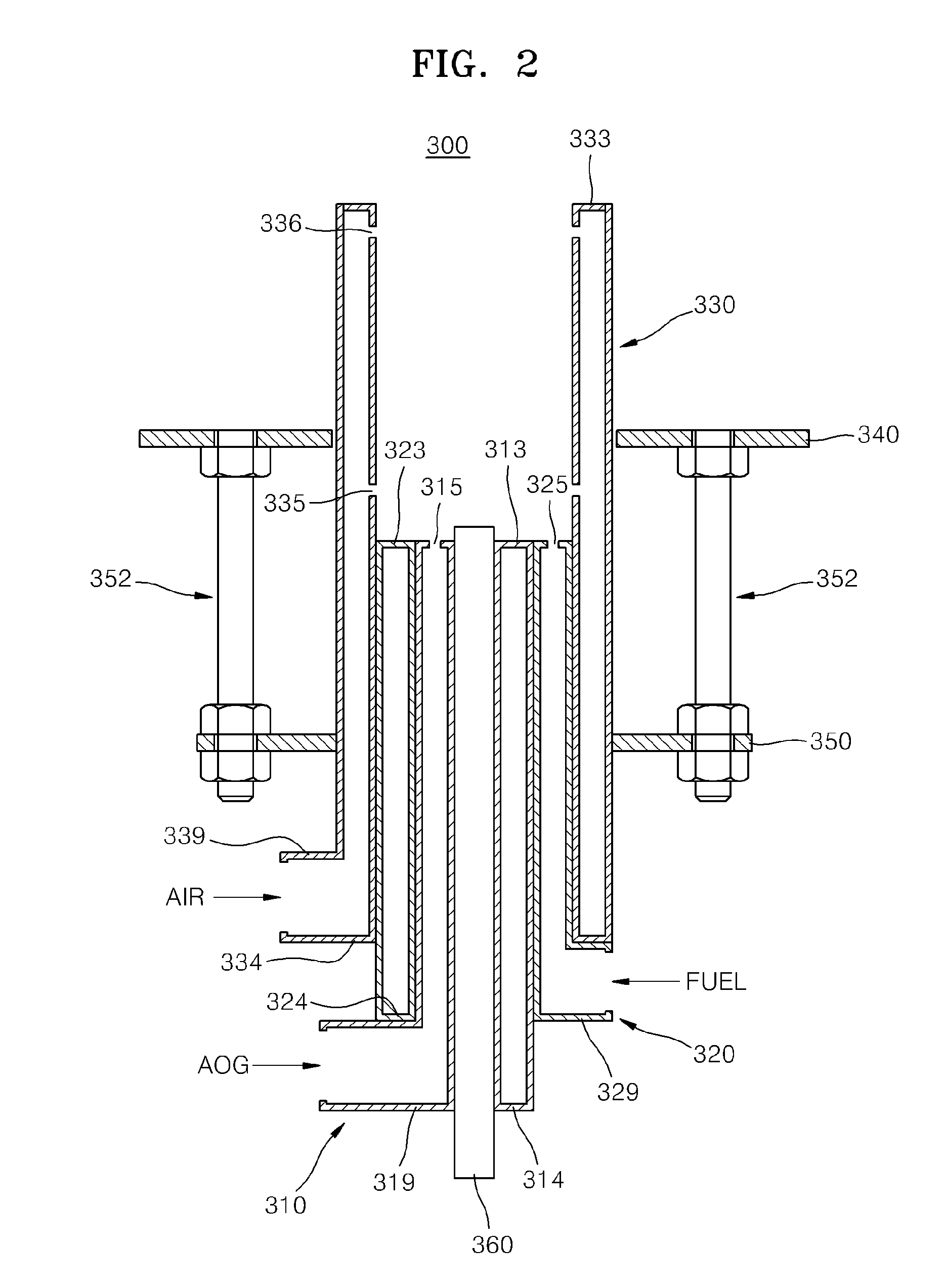 Fuel reformer burner of fuel cell system