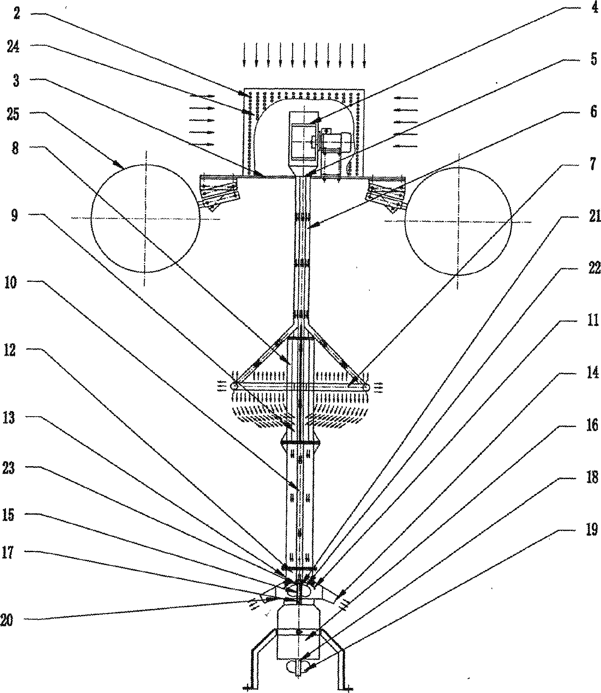 Floating multi-layer deep water oxygen increasing machine