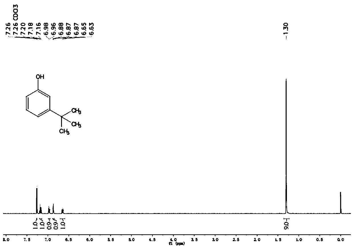 Green preparation process of m-tert-butylphenol