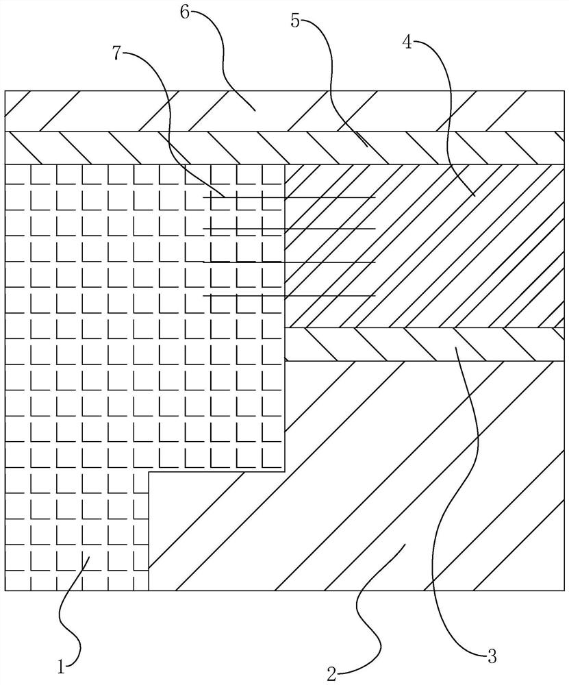 Combined type widening transformation base layer based on old road pavement and construction method