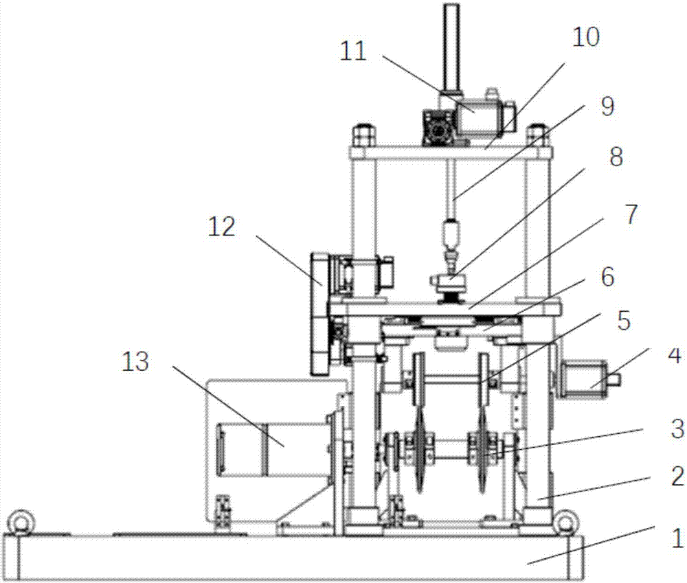 Device and method for testing fatigue of wheel axle