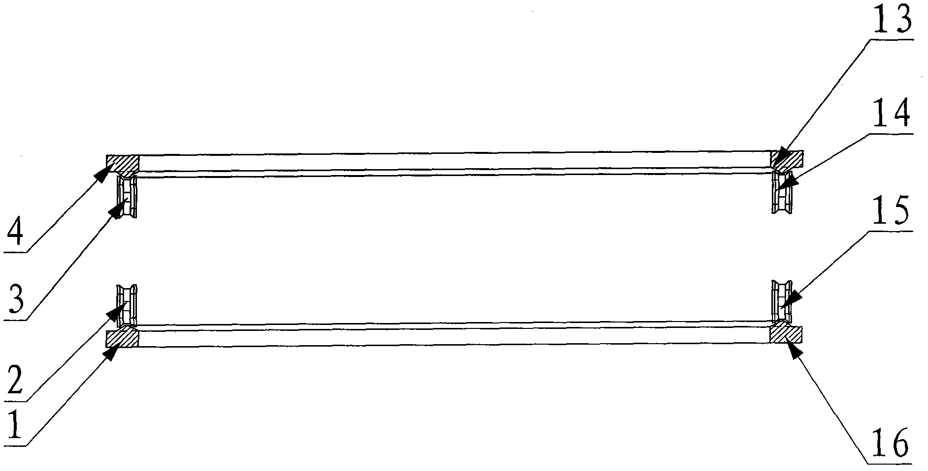 Concave shuttle wheel and double conical surface orbit structure of circular weaving machine