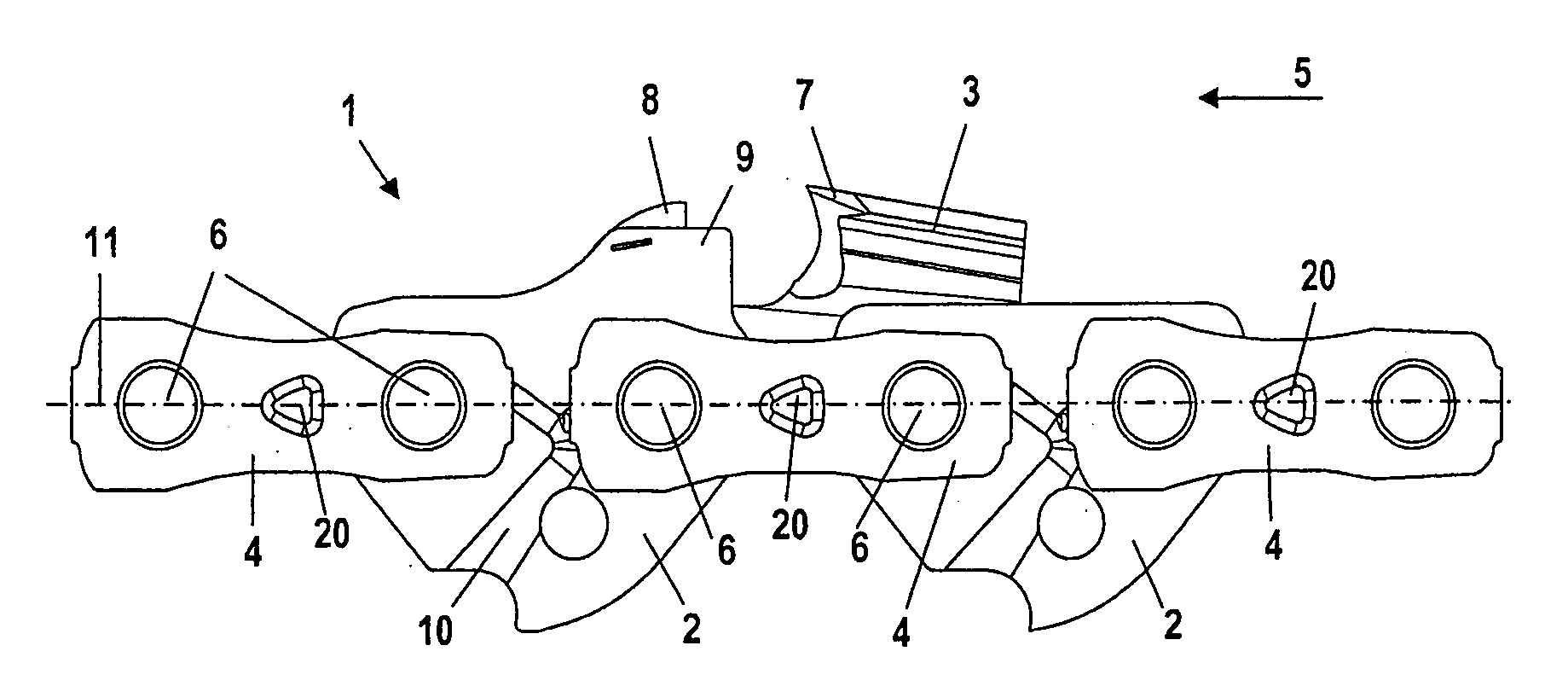 Connecting link for a saw chain