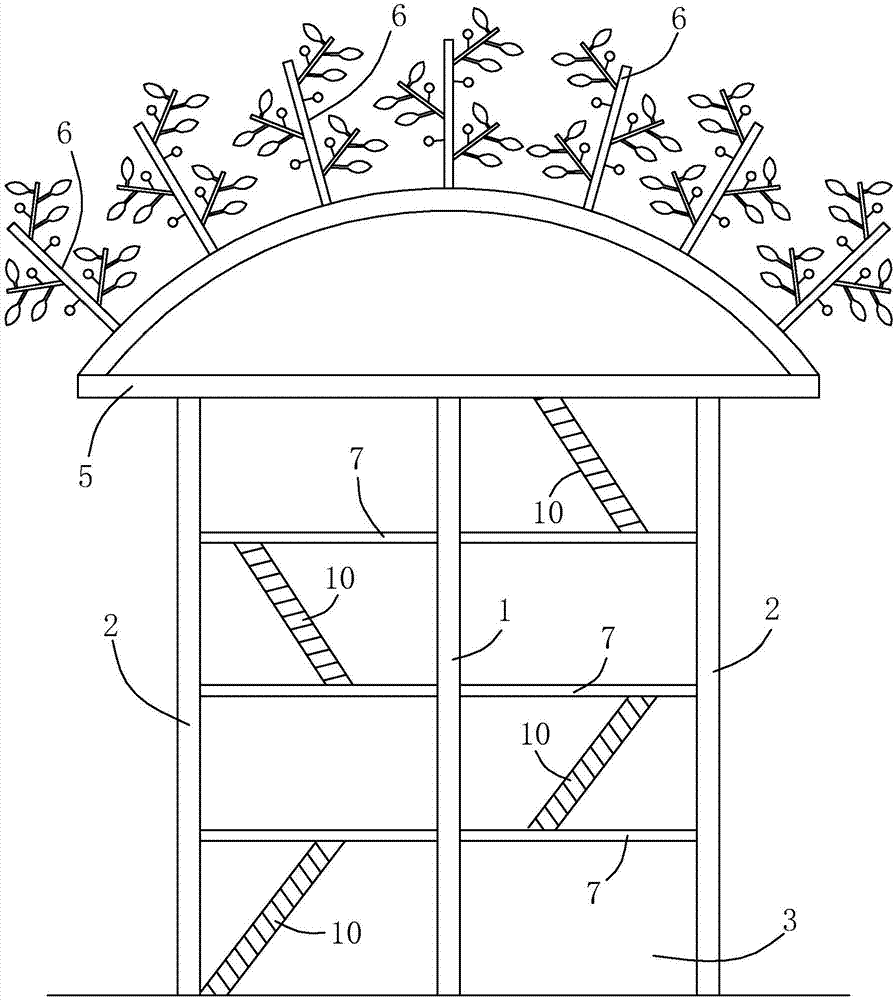 Assembled simulation tree house