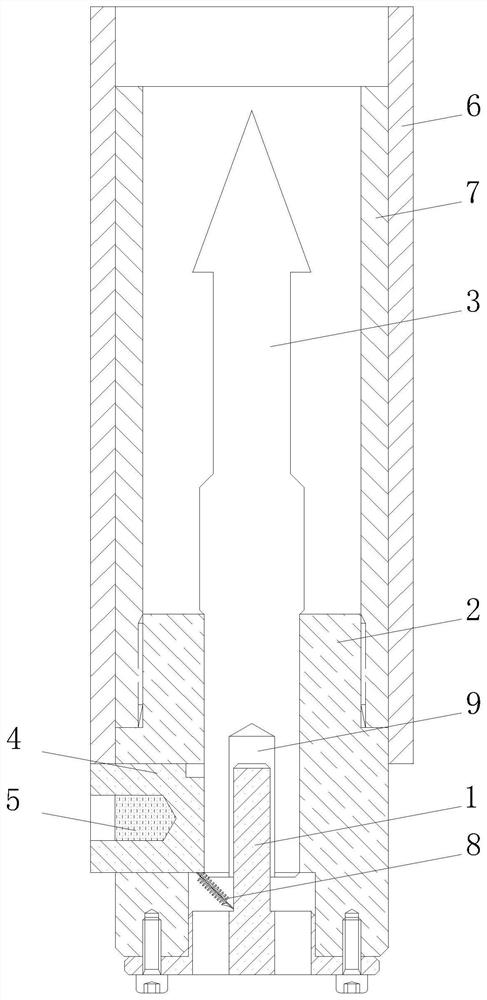 Drill hole middle section casing pipe dispenser