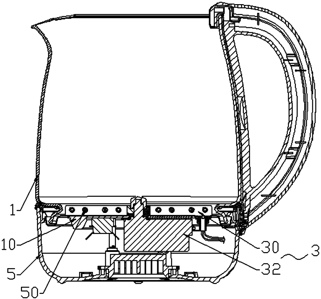 Electric kettle bottom-burning preventing method and electric kettle