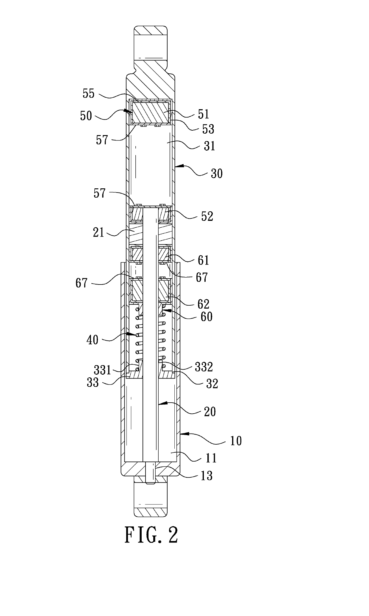 Magnetic suspension shock absorber