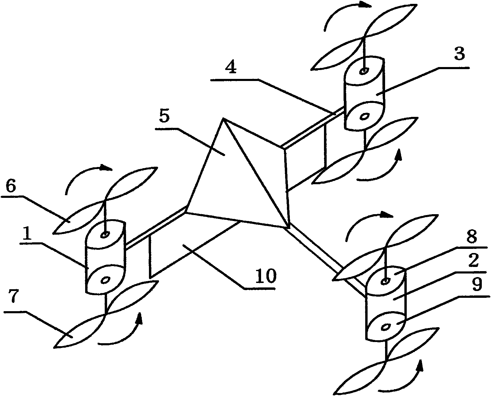 Flight-mode-variable unmanned aircraft with multiple sets of coaxial rotors