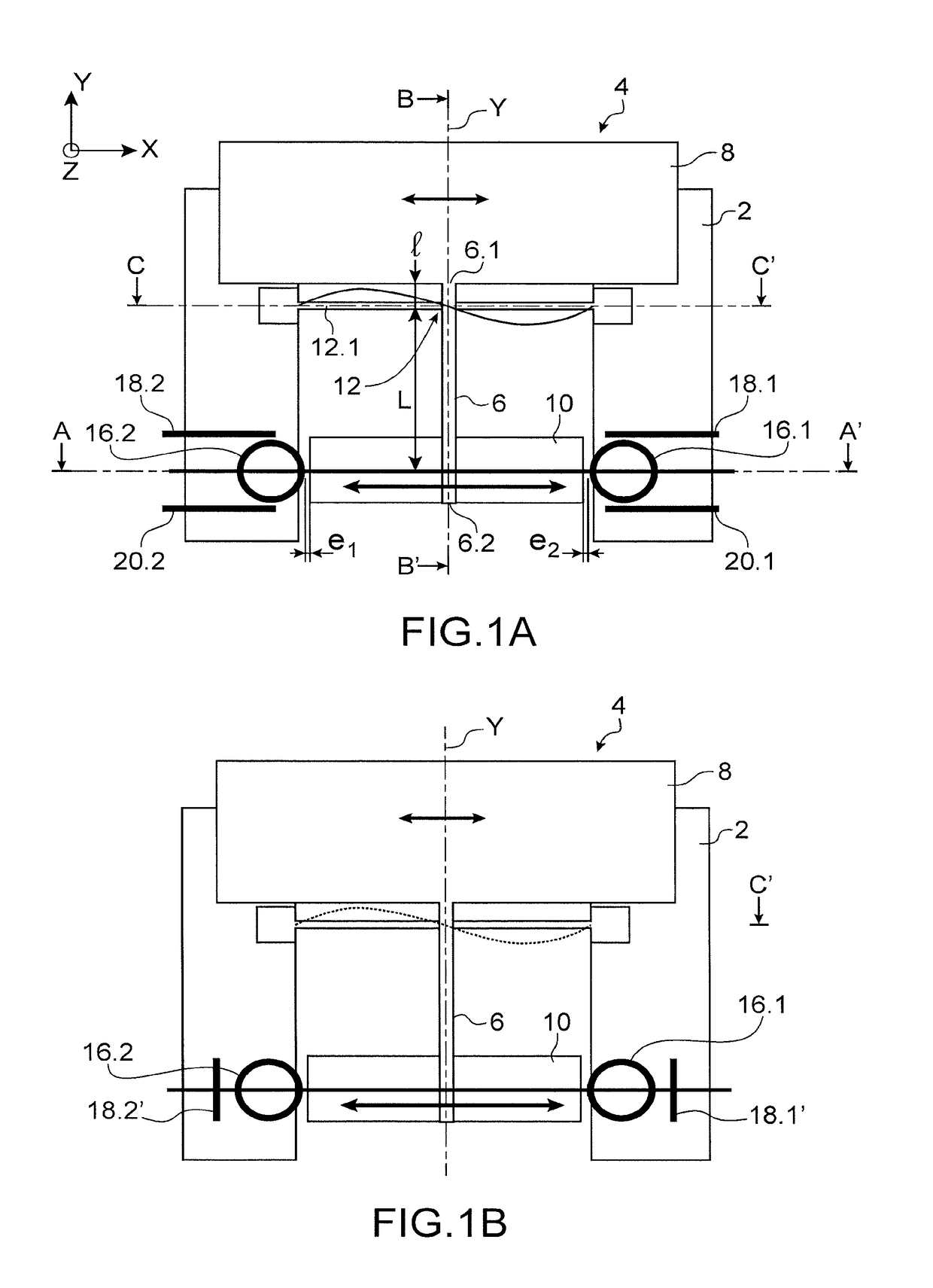 Opto-mechanical physical sensor with an improved sensitivity