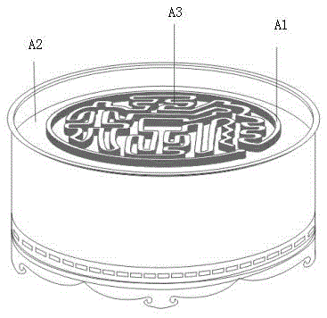 Embedded incense forming die for incense burner and incense forming method