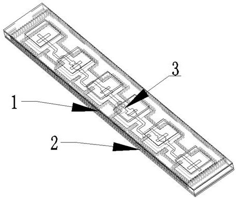 Broadband series-feed sparse array antenna unit