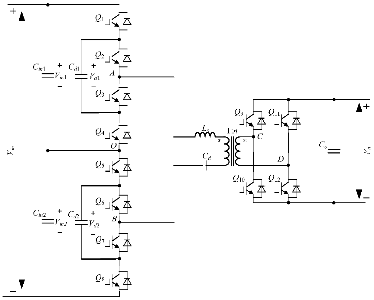 High-power density DAB-type DC transformer submodule topology and control method thereof