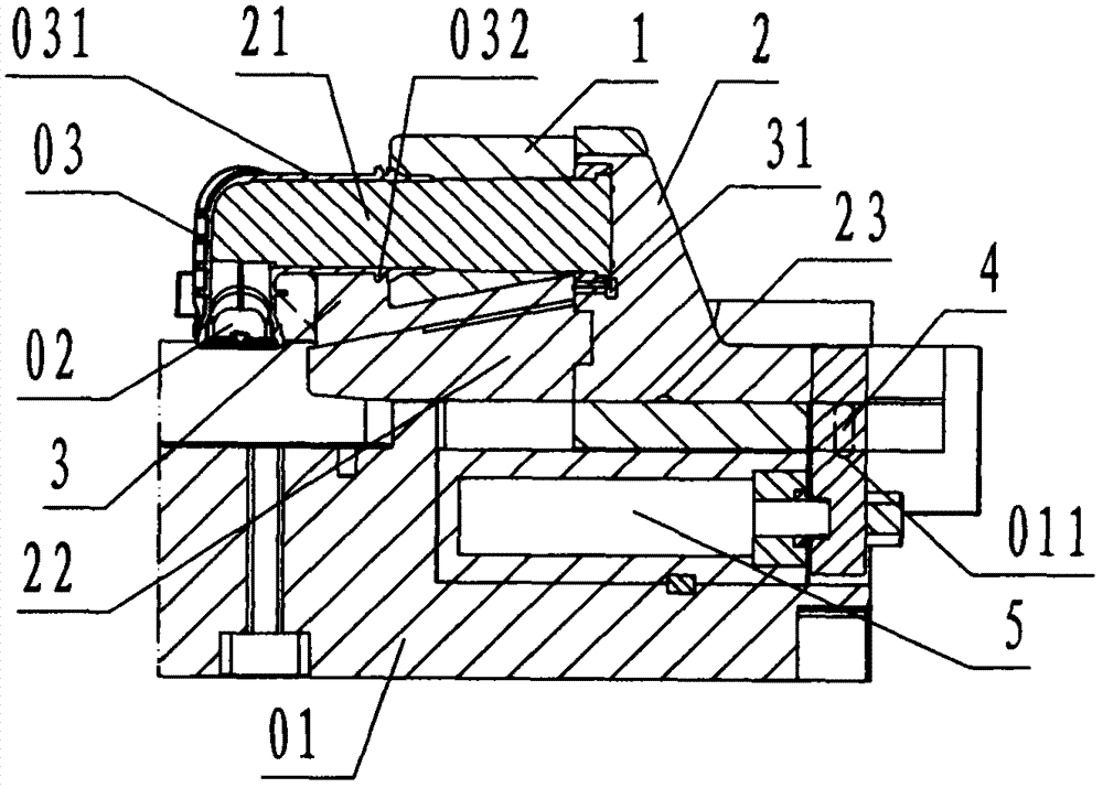 Three-linkage synthesis core-pulling device of injection mould