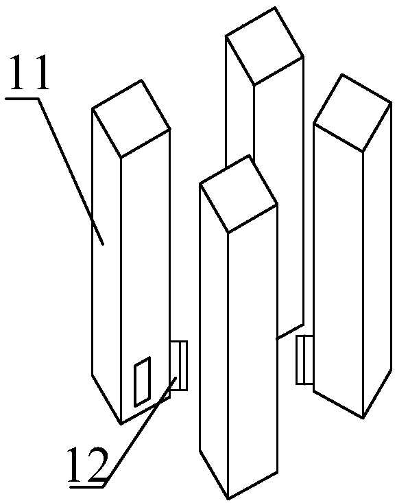 Rope tenon beam and slab structure