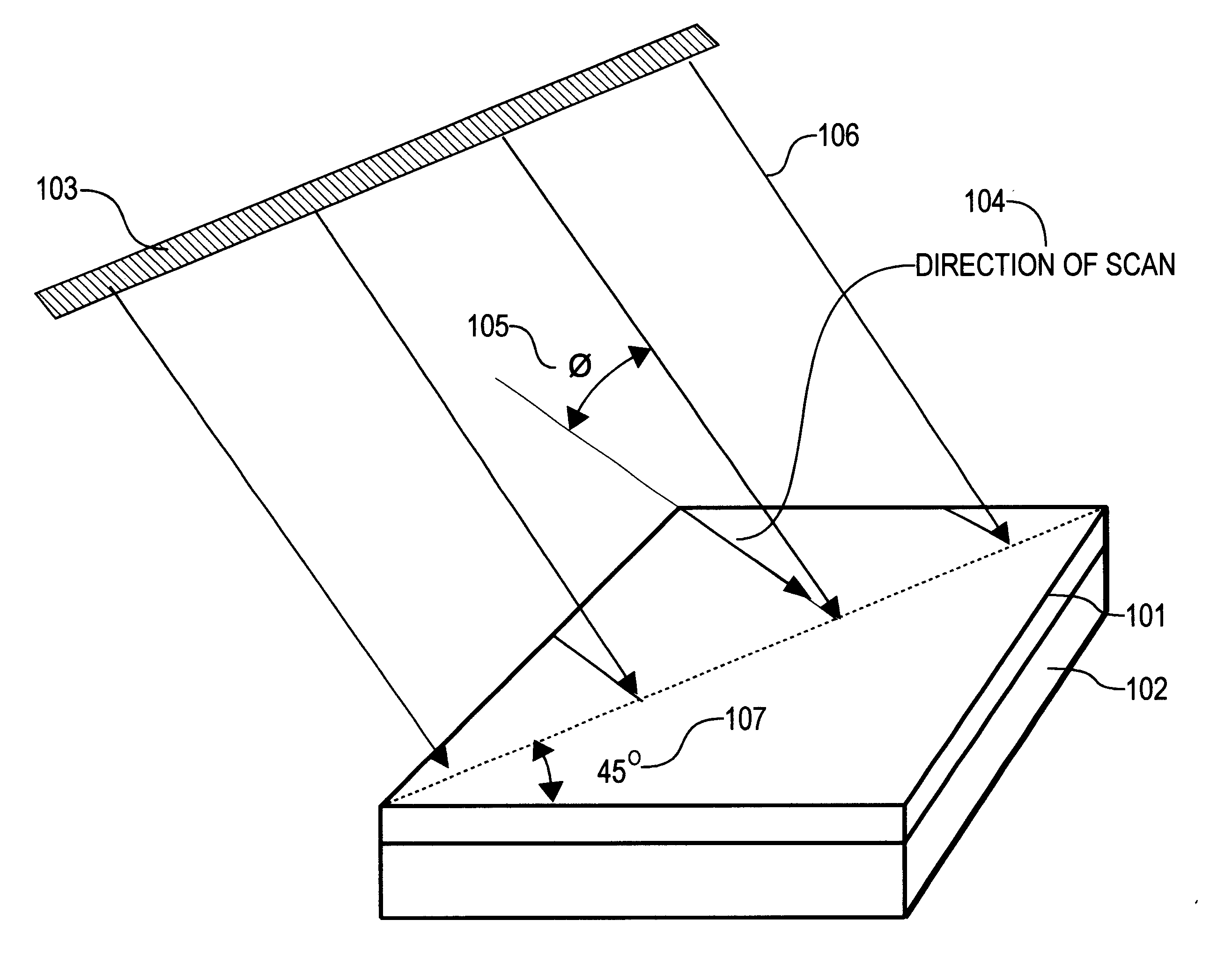 Maskless method and system for creating a dual-domain pattern on a diamond-like carbon alignment layer