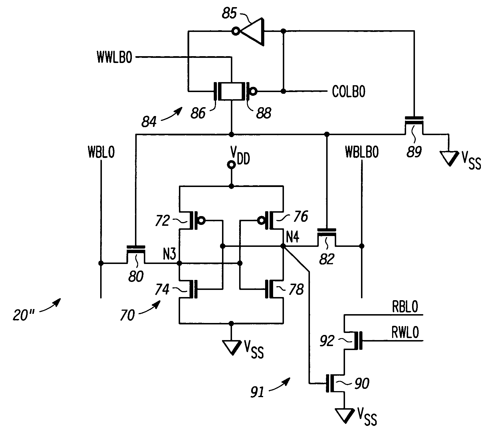 Dual-port static random access memory having improved cell stability and write margin