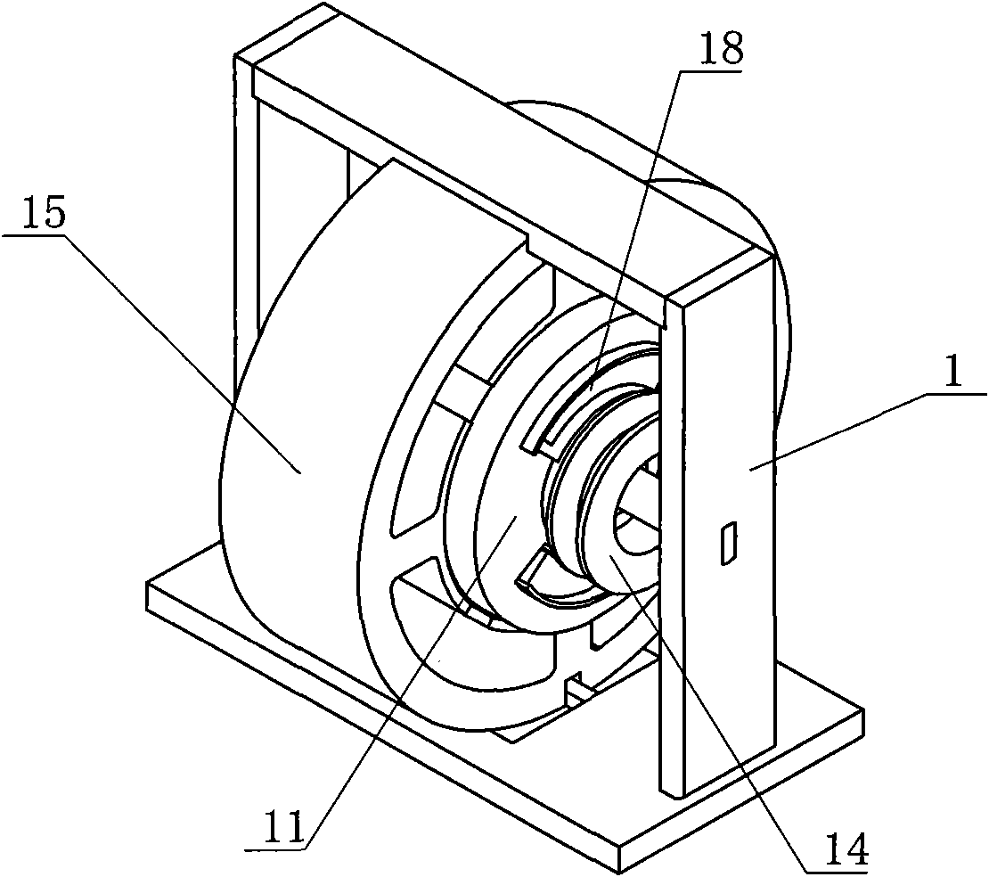 Rotary shielding device for tubular permanent magnet