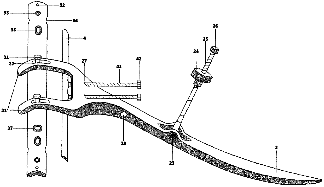 Integrated fracture reduction fixing clamp