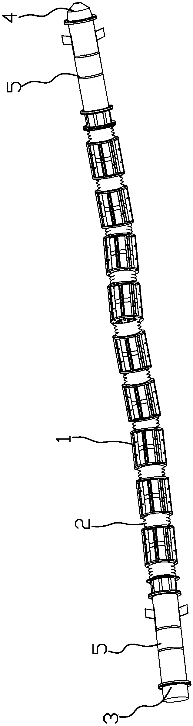 Buoyancy adjustment device and amphibious robot for snake-shaped amphibious robot