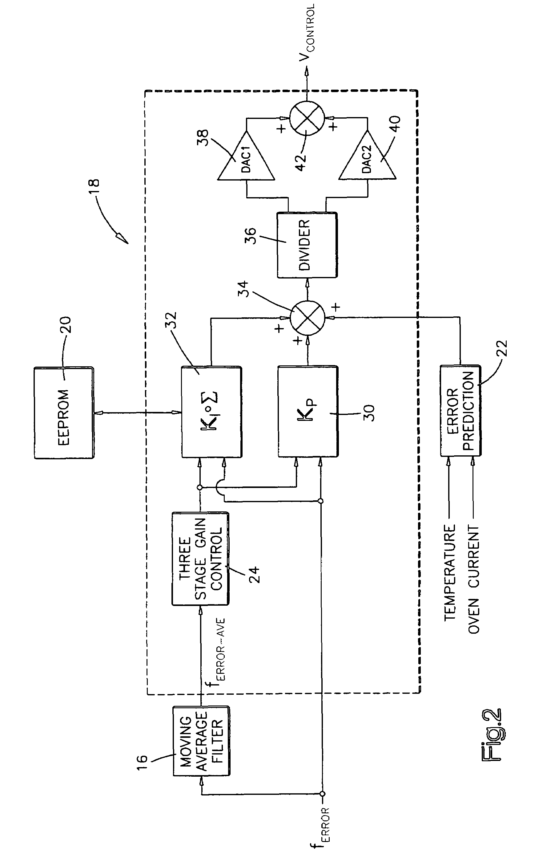 Phase lock control system for a voltage controlled oscillator