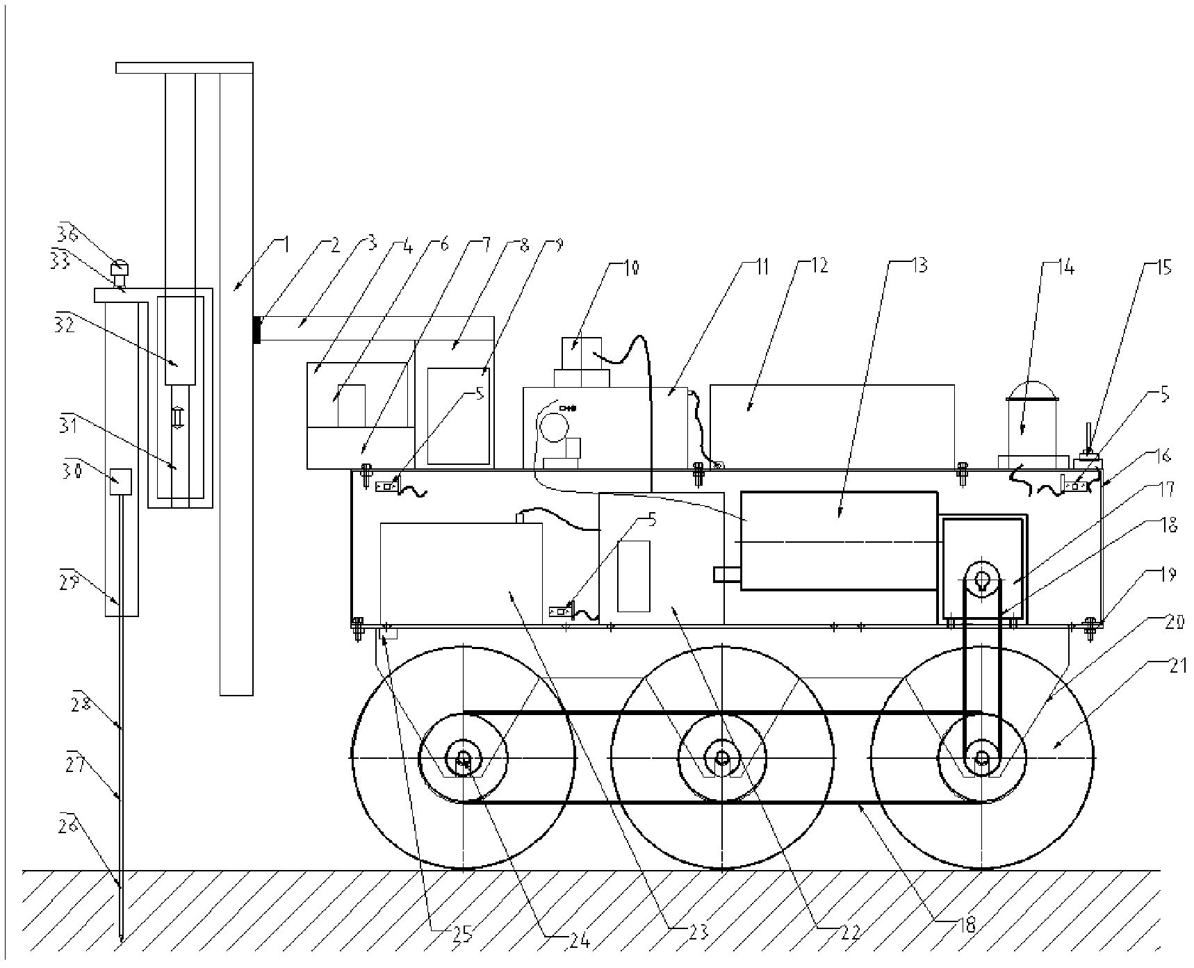 Robot for testing soil hardness