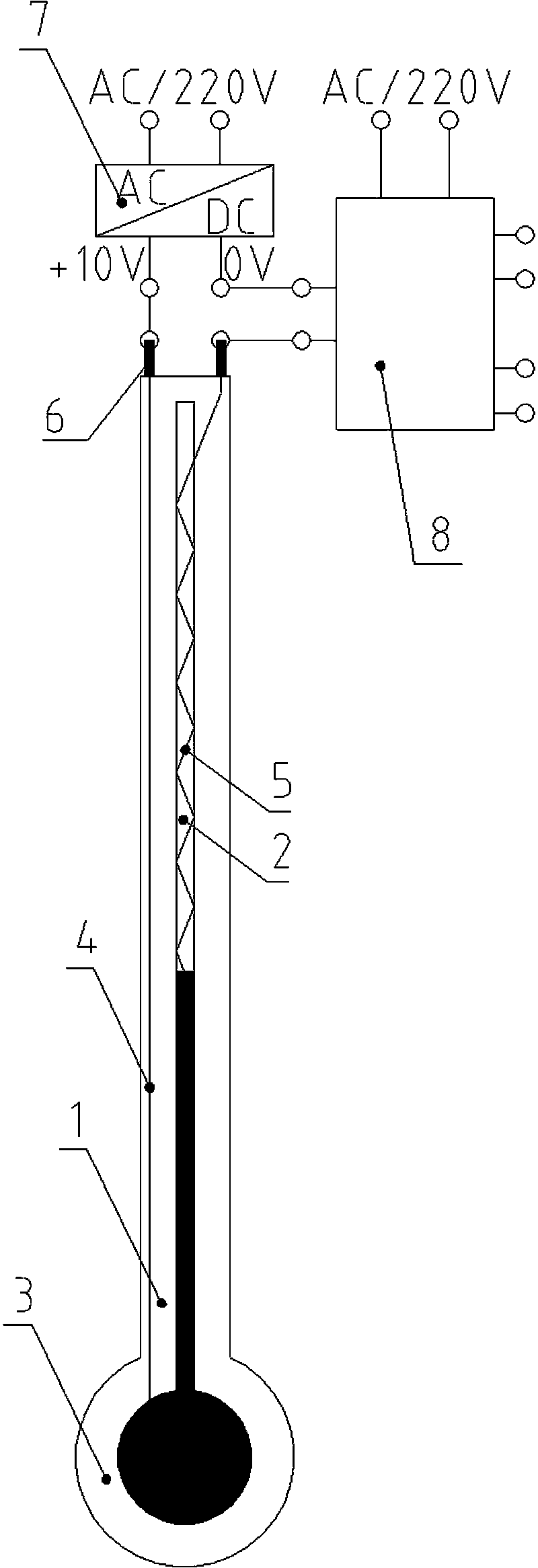 Intelligent mercurial thermometer