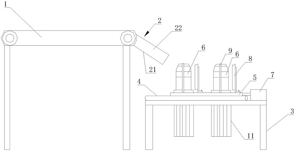 Motor rotor plate conveying and stacking equipment