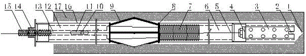 Extendable embedded type device for fixing and recovering microseismic sensor and method of using same