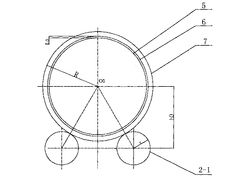 Method for fast measurement and judgment of central line of equipment like rotary kiln