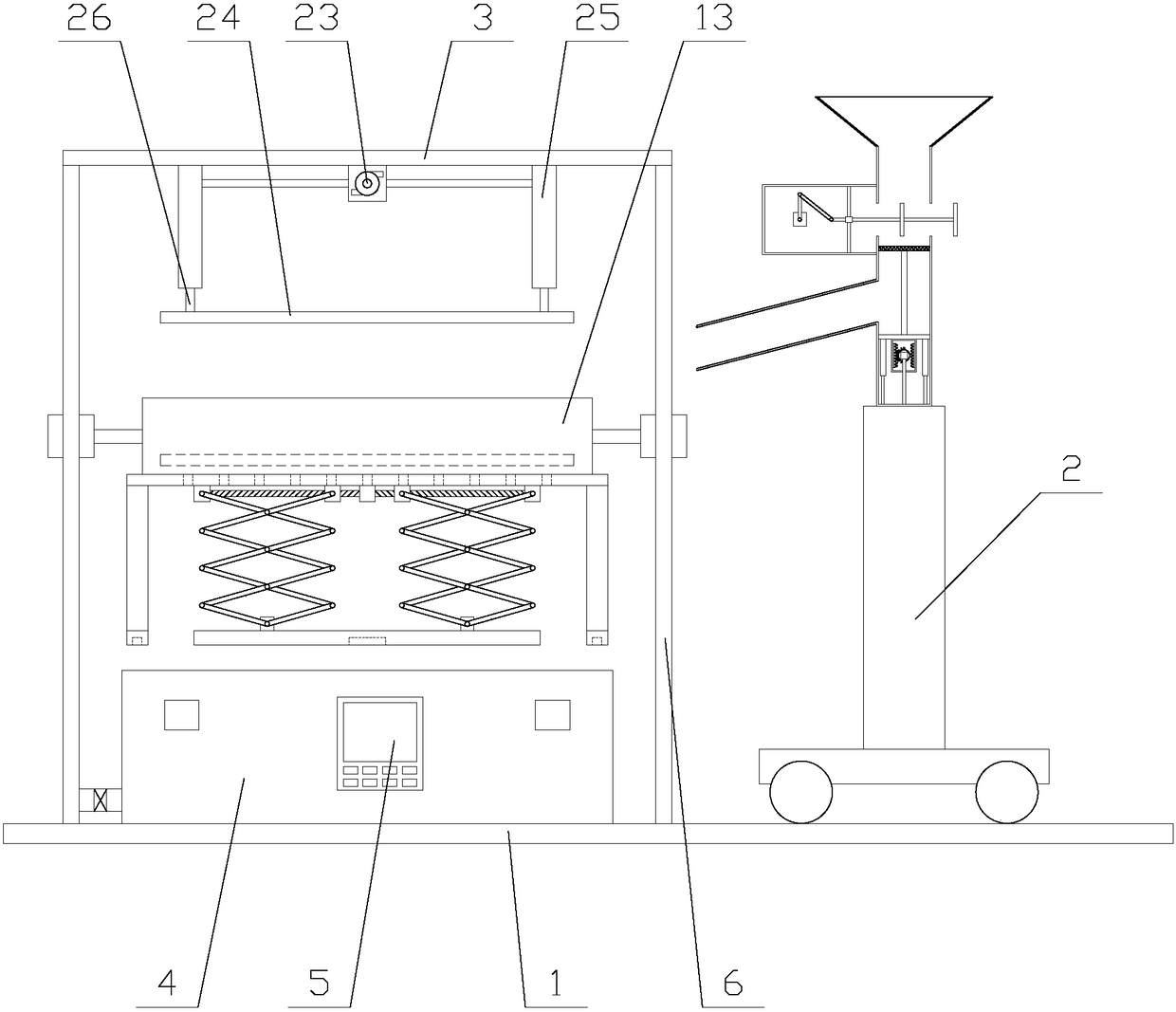 Plate-frame type anti-blocking sludge dewatering machine with long service life