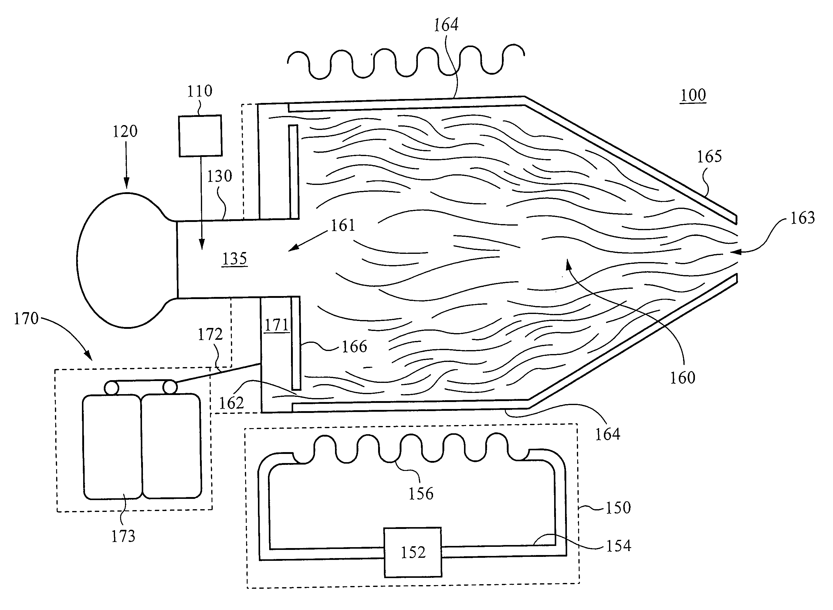 Shape of cone and air input annulus