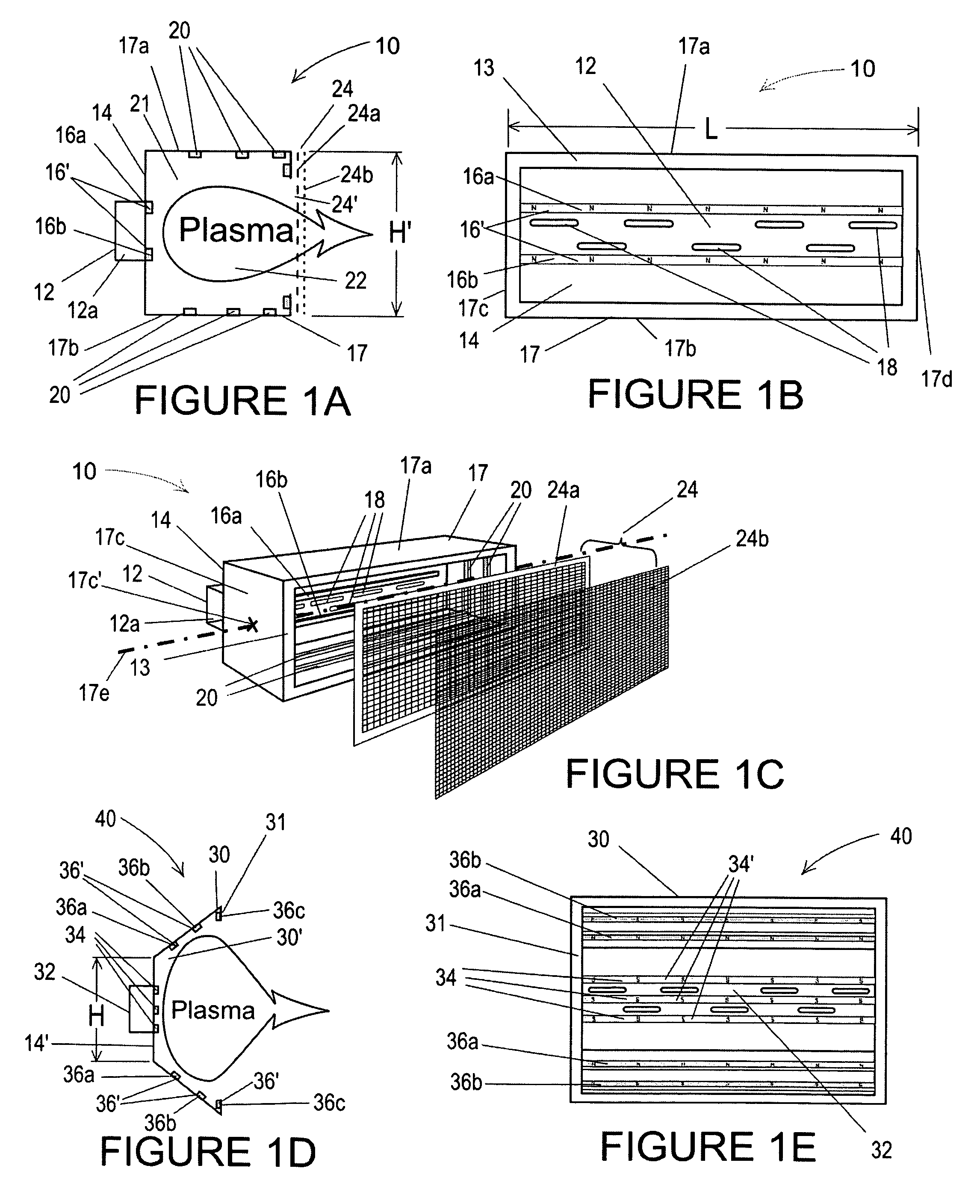 Very large area/volume microwave ECR plasma and ion source