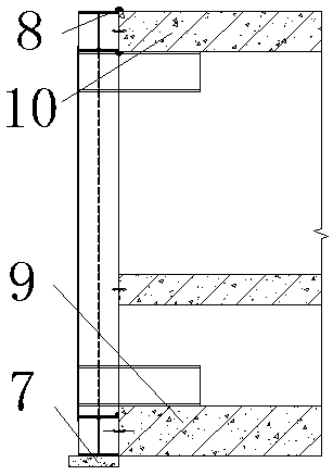 Temporary blocking wall structure of comprehensive pipe rack and construction method