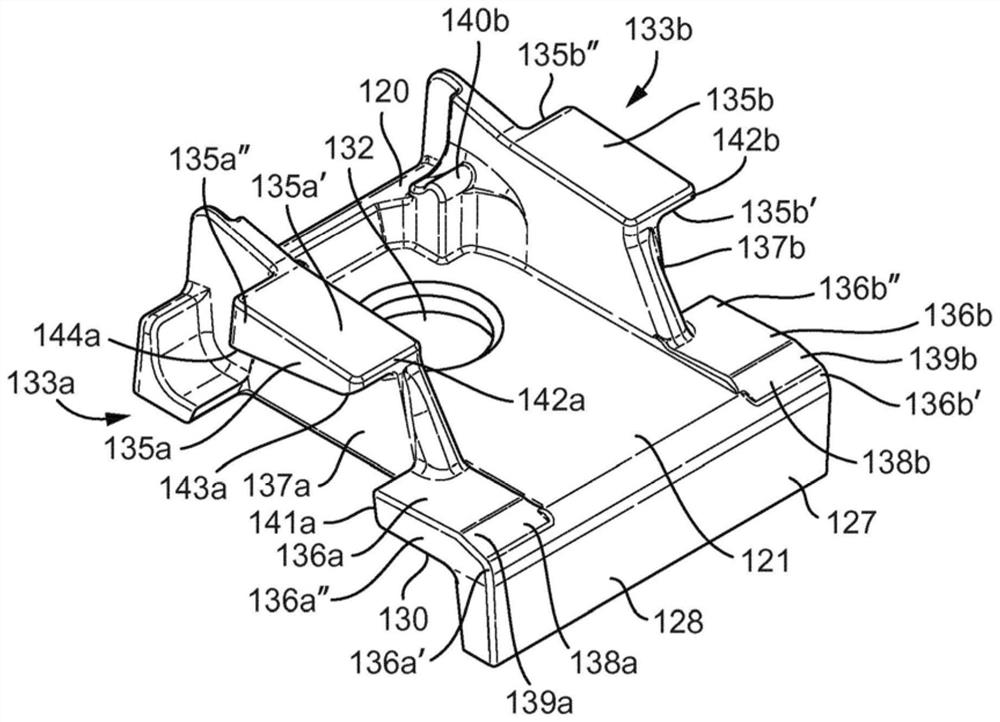 Anchoring device for railway rail fastening assembly