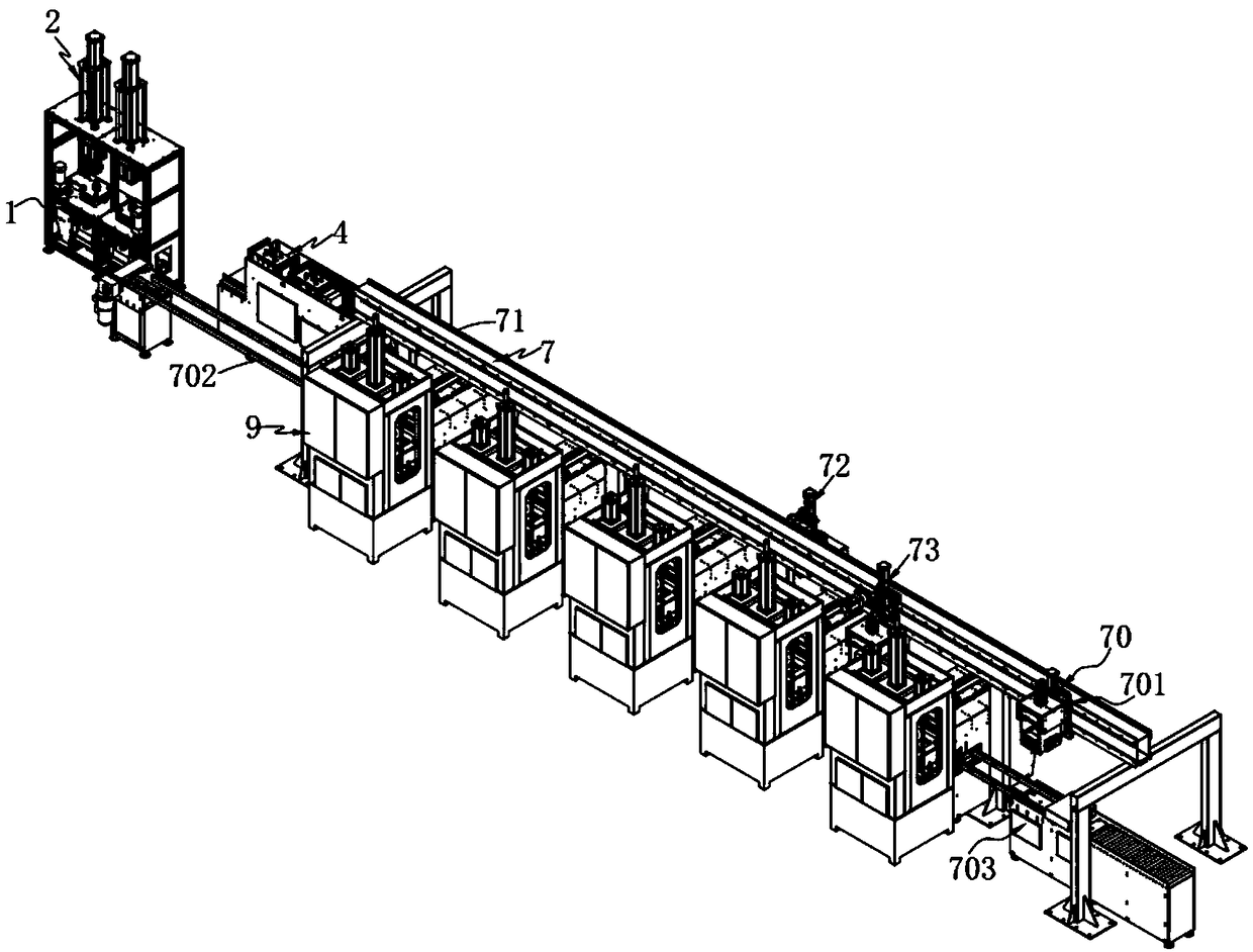 Automatic processing production line and production process of lead-acid batteries