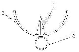 An eel belly cutting device