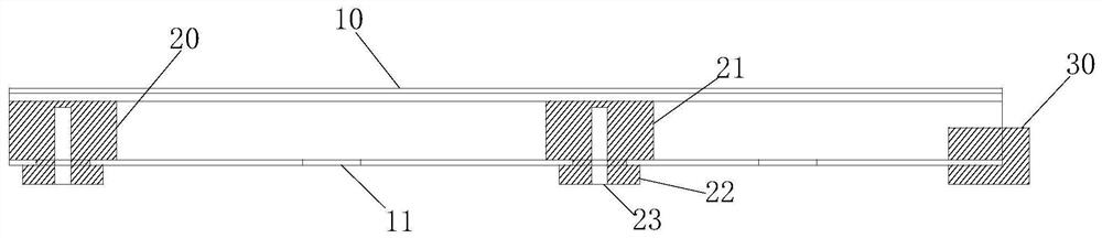 Lap joint injection molding type connecting assembly and steel bar truss floor support plate