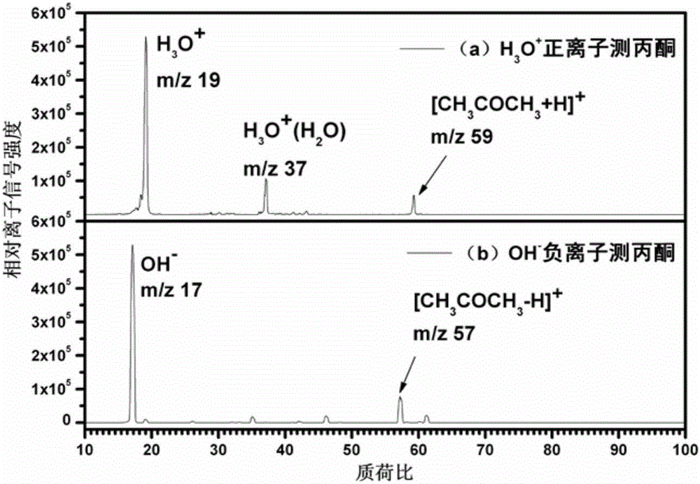 Organic matter detection device and detection method of bipolar proton transfer reaction mass spectrometer