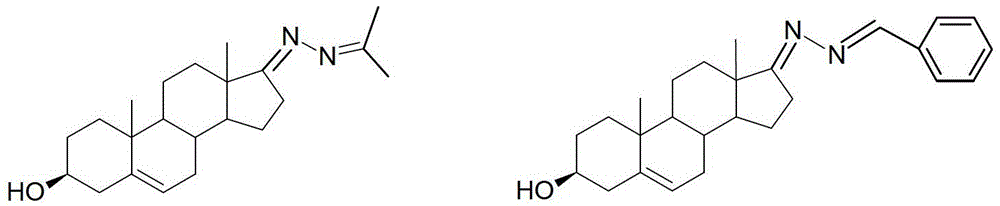 Dehydroepiandrosterone aromatic aldehyde azine steroid compound and its synthesis method and application in the preparation of antitumor drugs