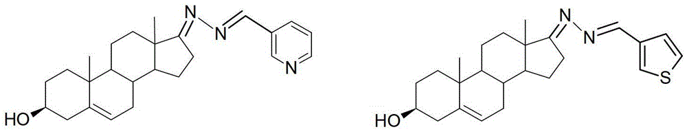 Dehydroepiandrosterone aromatic aldehyde azine steroid compound and its synthesis method and application in the preparation of antitumor drugs