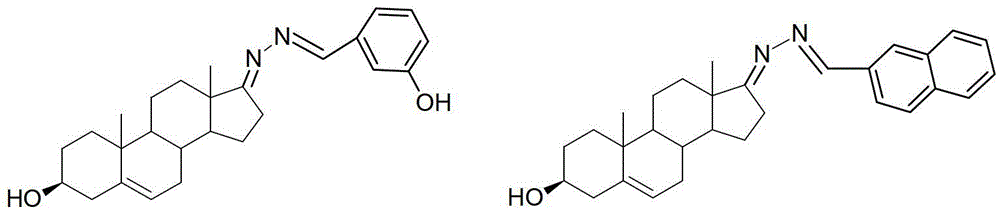 Dehydroepiandrosterone aromatic aldehyde azine steroid compound and its synthesis method and application in the preparation of antitumor drugs