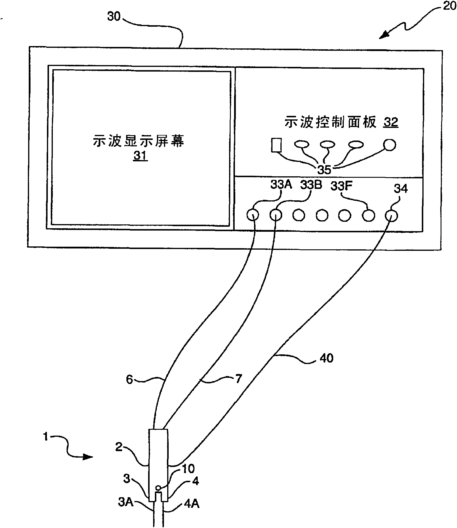 Probe device having a light source thereon