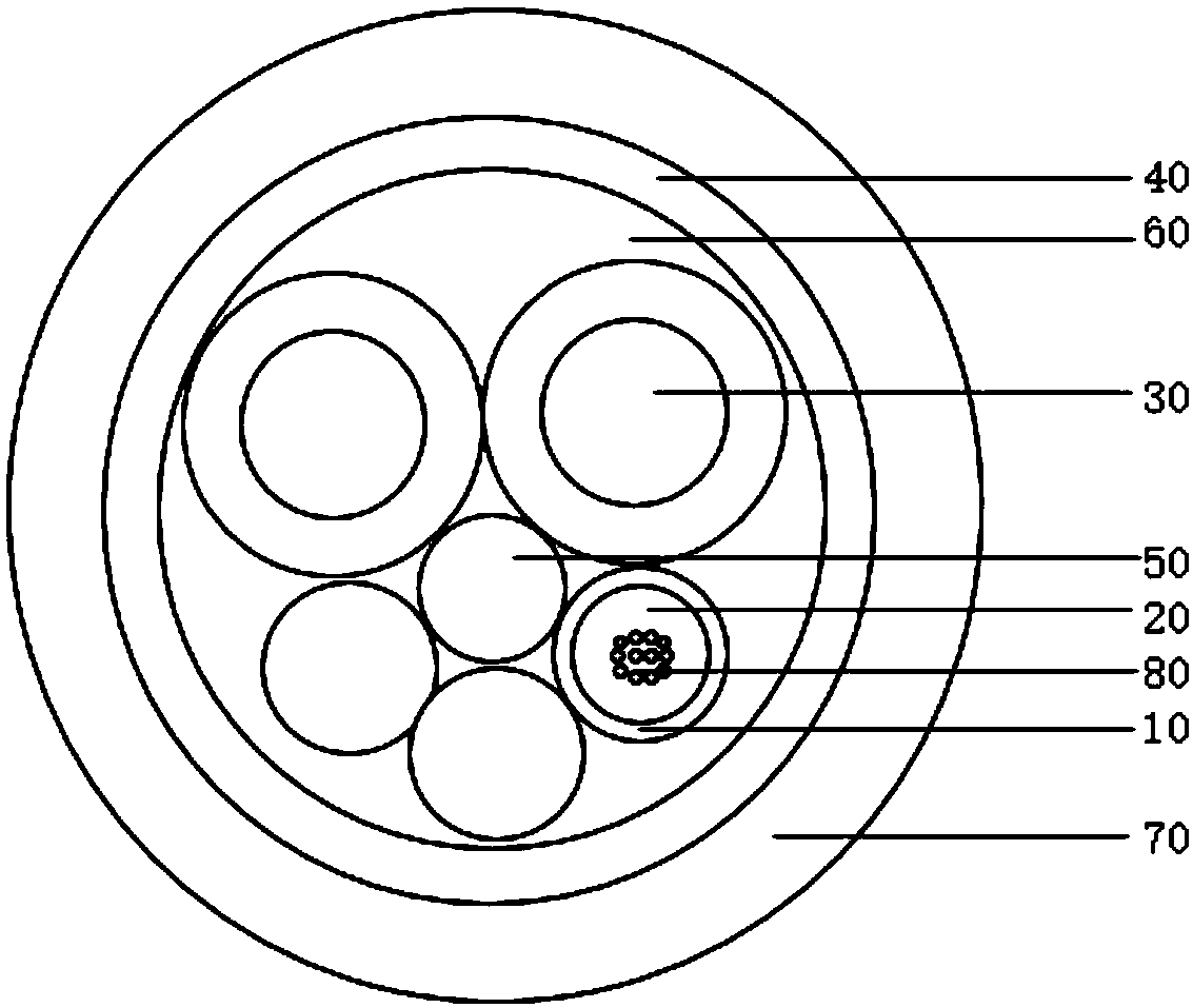 A non-equivalent area photoelectric hybrid cable