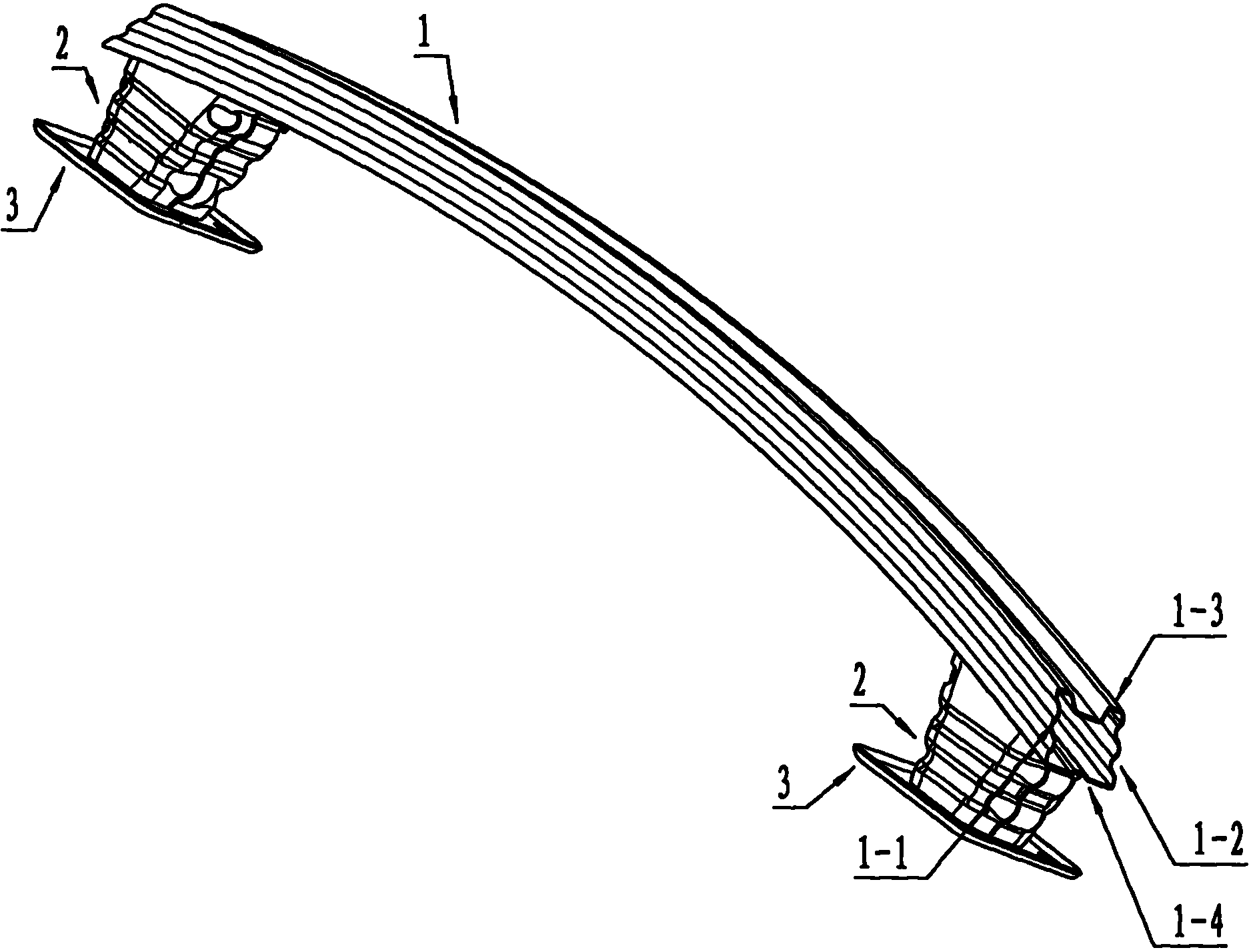 Small car front bumper with significant energy-absorbing effect