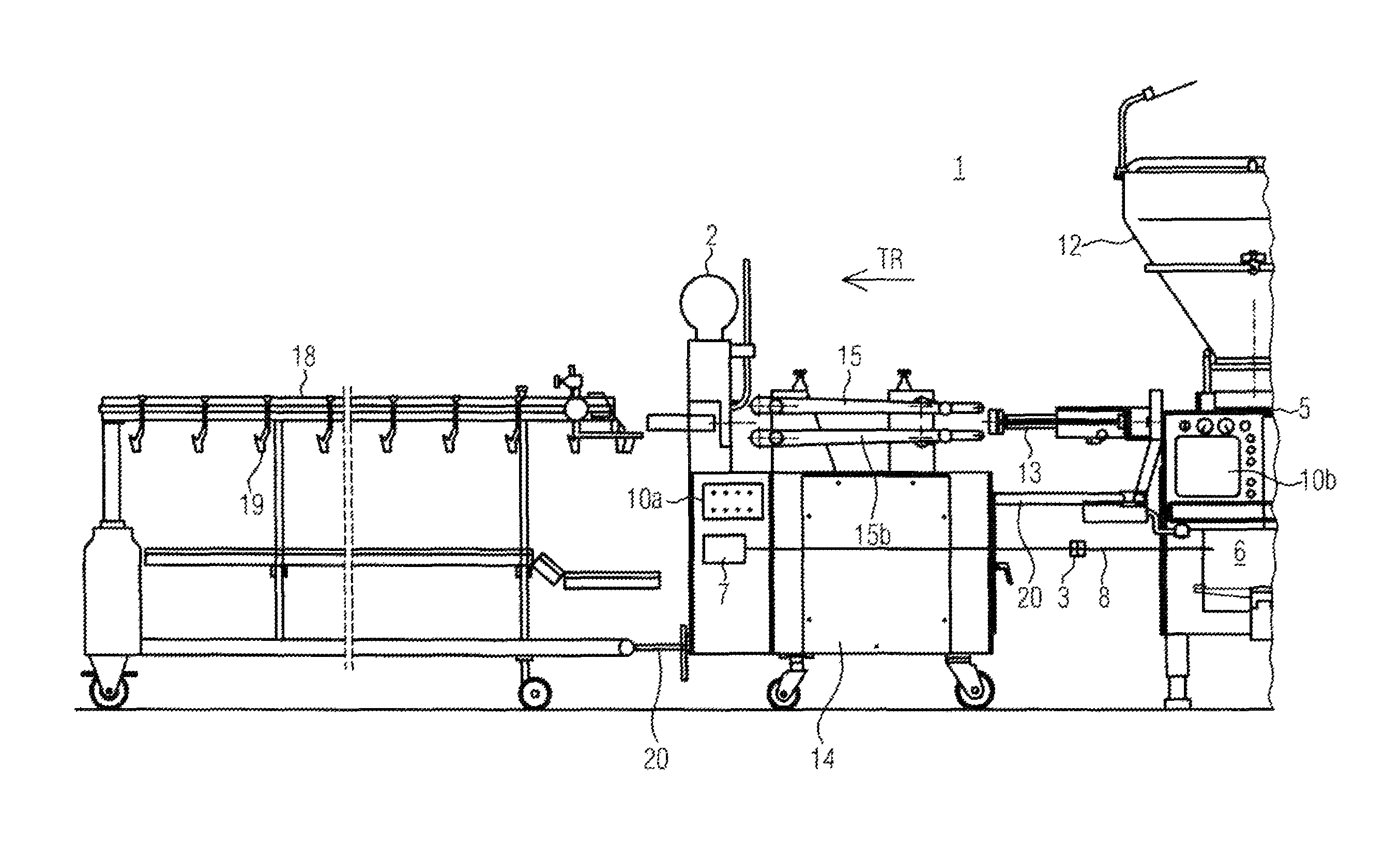 Device and method for controlling a filling machine