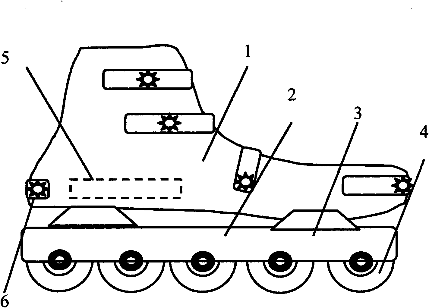 LED (Light Emitting Diode) display line roller skate