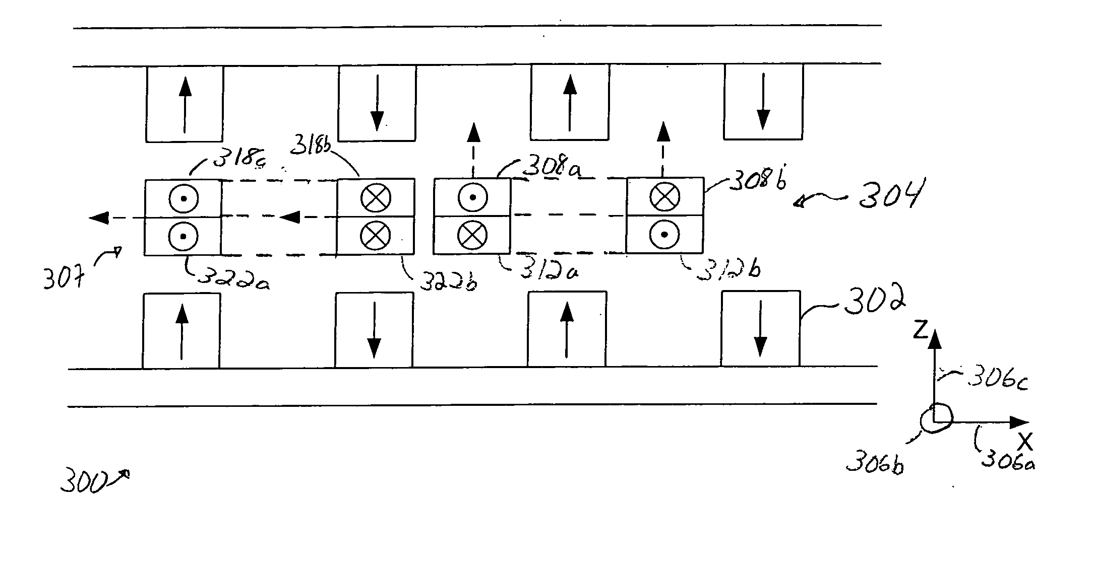 Split coil linear motor for z force