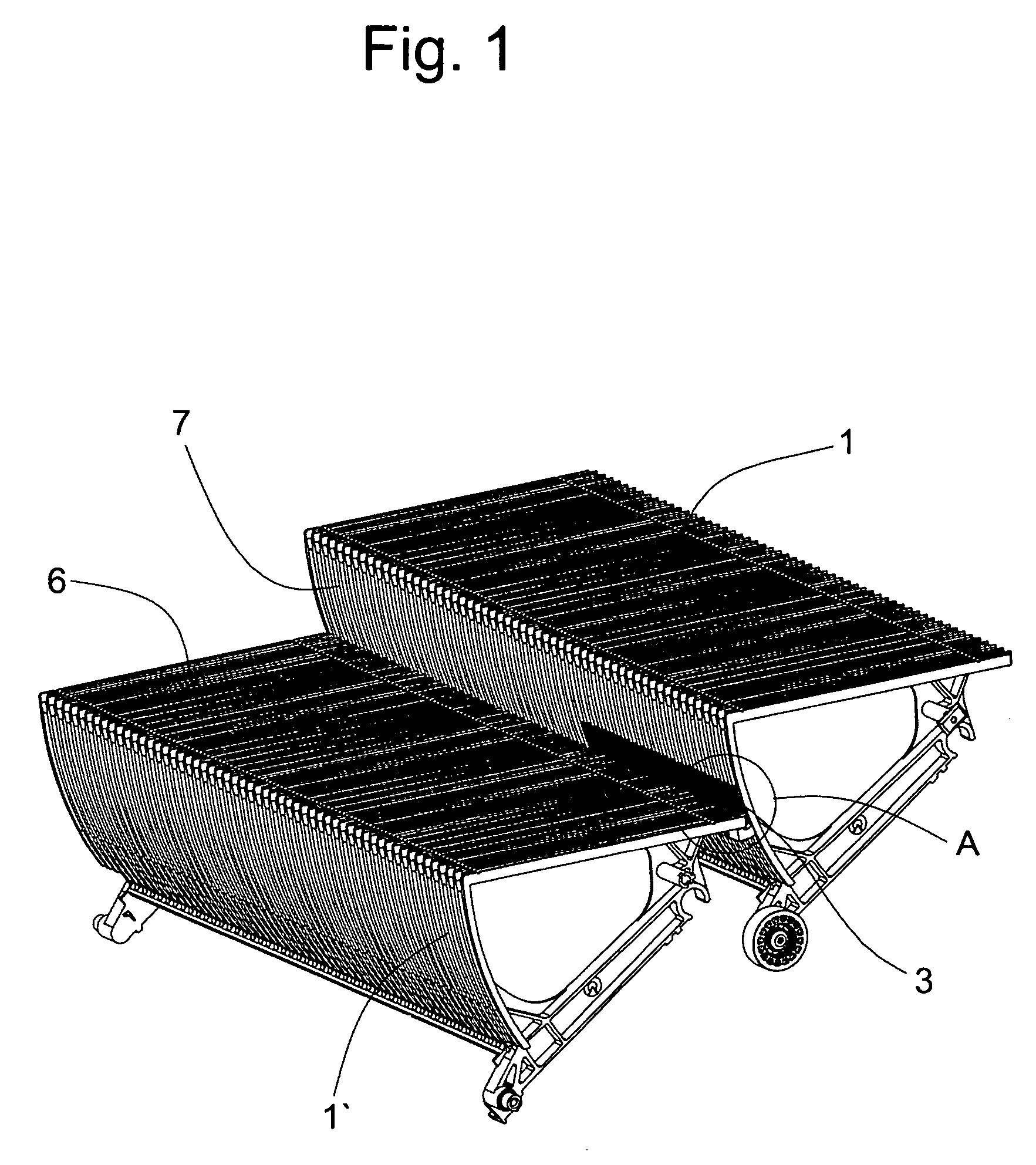 Escalator with riser brushes, step of such an escalator and method of modernizing an escalator