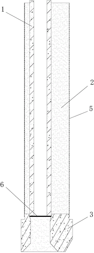 Extrusion formed precast pile stiffness core and cement soil combined Y-shaped pile and construction method thereof